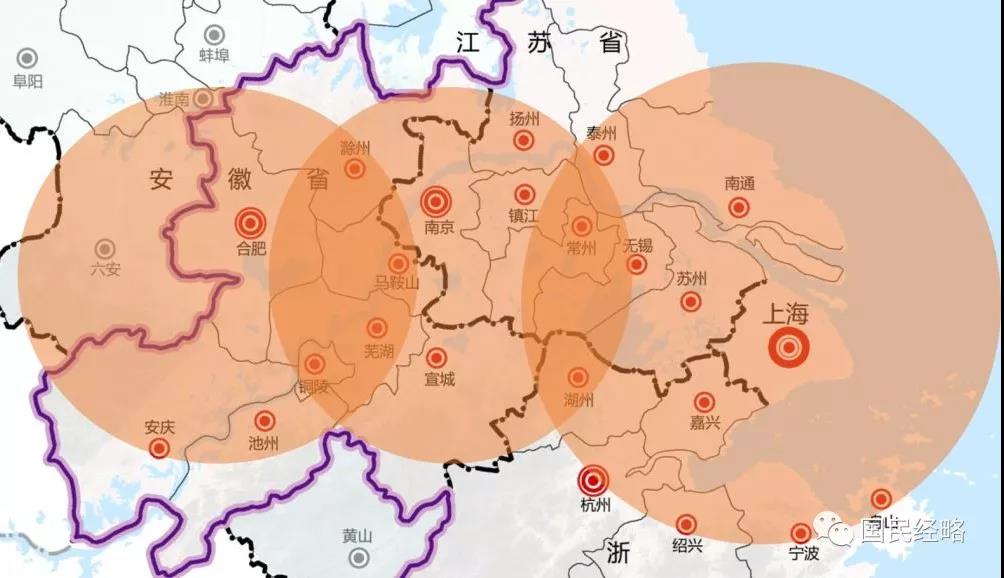 国家战略长三角一体化，上海、南京、合肥占据什么位置？