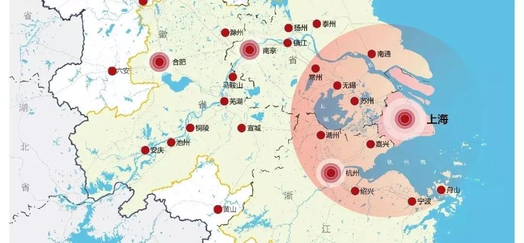 国家战略长三角一体化，上海、南京、合肥占据什么位置？